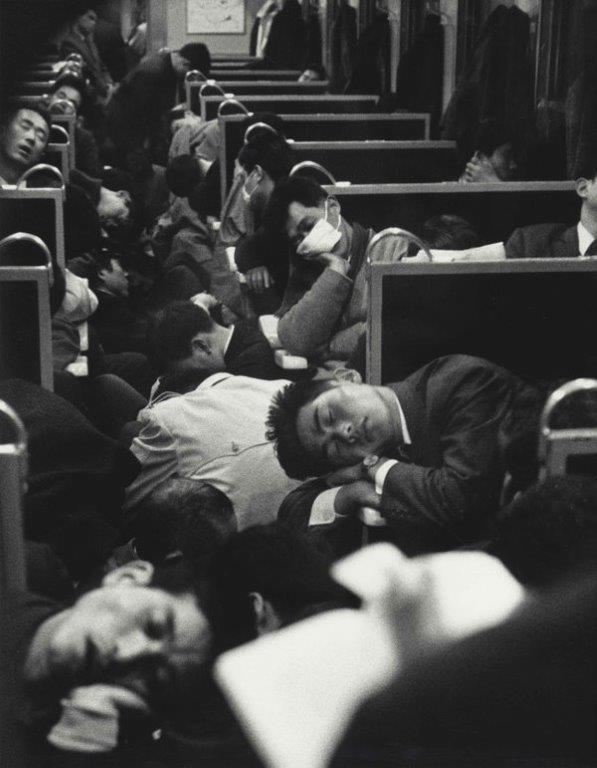 Early morning train in Japan, 1964.