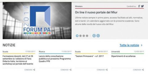 Miur, online il nuovo portale web del Ministero dell’Istruzione dell’Università e della Ricerca