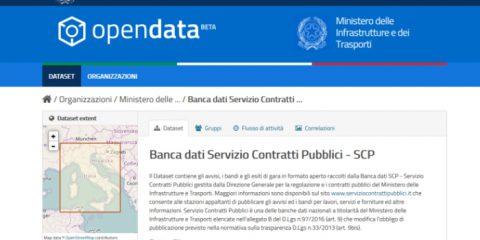 Open data, online la banca dati del Servizio contratti pubblici