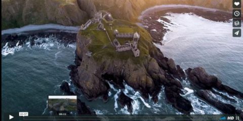 Videodroni. Il Castello di Dunnottar visto dal drone