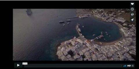 Videodroni. L’isola di Mykonos (Grecia) vista dal drone