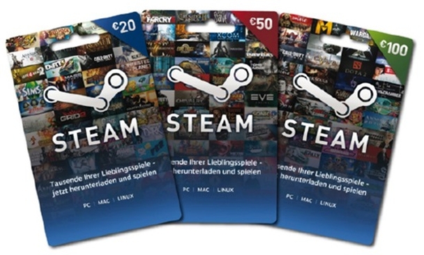 Steam gift cards