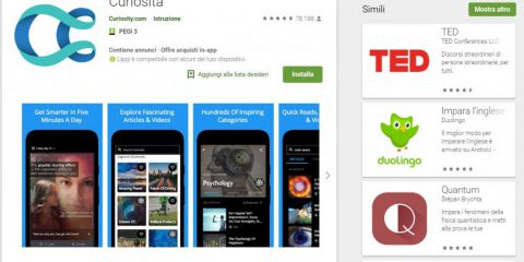 App4Italy. La recensione del giorno, Curiosity