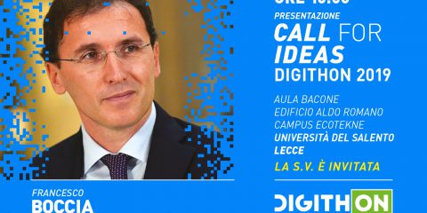 DigithON 2019, il 9 maggio presentazione della Call for Ideas con Francesco Boccia