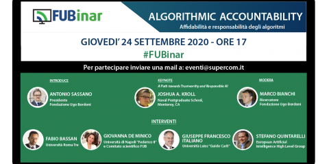 “Algorithmic Accountability”, affidabilità e responsabilità degli algoritmi. Partecipa al nuovo webinar della Fub