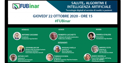 FUBinar “Salute, Algoritmi e Intelligenza Artificiale”. 22 ottobre ore 15