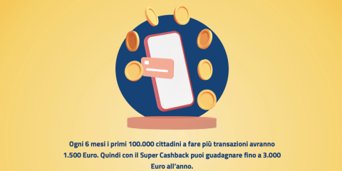 Cashless, come partecipare al Super Cashback per vedersi accreditare sul conto 1.500 euro