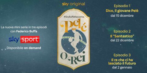 Da domani su Sky nuova miniserie di Federico Buffa dedicata a Pelè