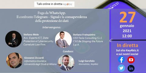 Talk online “Fuga da WhatsApp. Il confronto Telegram – Signal”