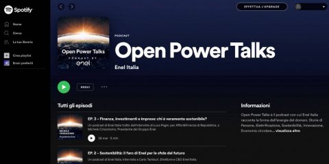 Enel Italia arriva su Spotify con podcast, musica, approfondimenti e interviste