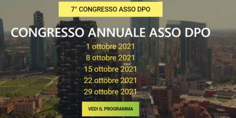 Dal 1 ottobre 2021 comincia il 7° Congresso Annuale di ASSO DPO