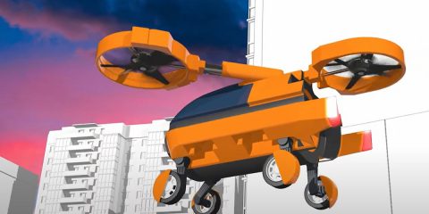 Carcopter, il drone ibrido “made in Italy” per il servizio taxi aereo in città (video)