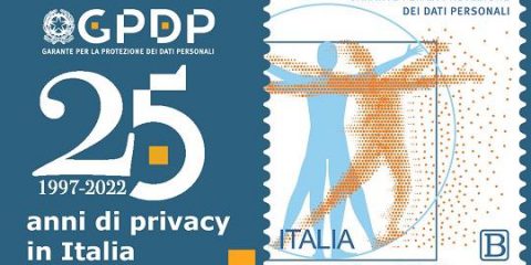 Un francobollo per celebrare i 25 anni del Garante privacy