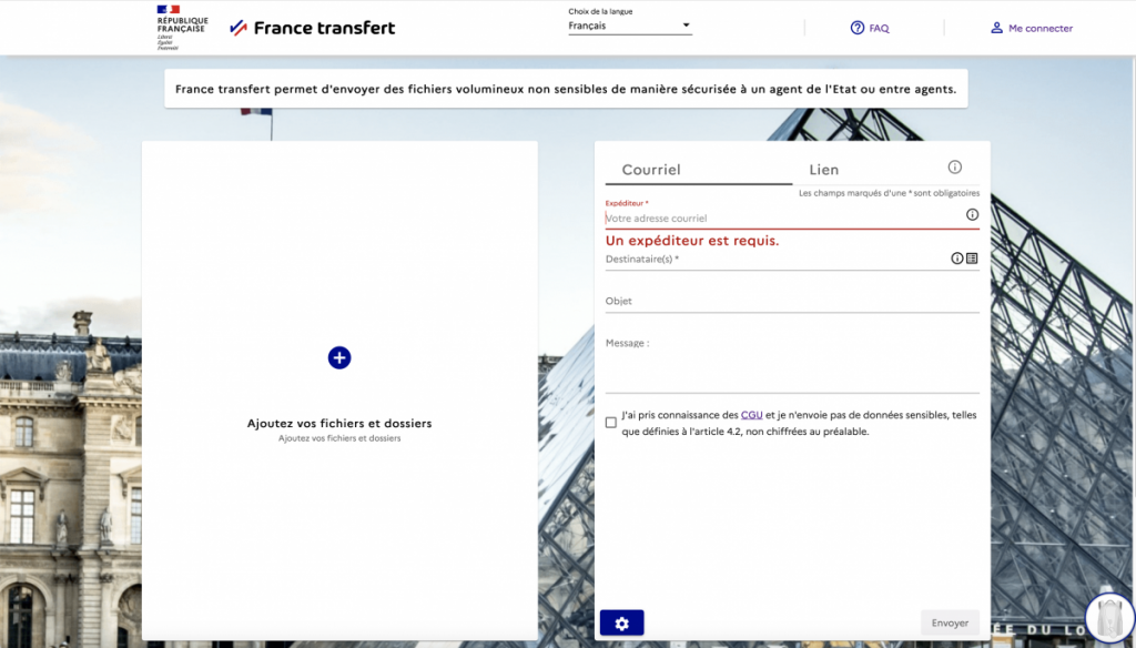 WeTransfer di Stato Francia