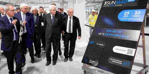 La visita di Mattarella e Steinmeier alla 3Sun di Enel Green Power in Sicilia (video)