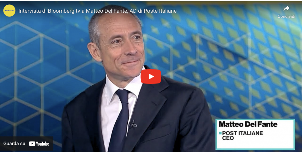 Poste Italiane, l’AD Del Fante a Bloomberg: “Nei prossimi cinque anni Poste avrà la crescita maggiore nei servizi alle famiglie”