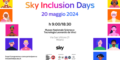 Sky Inclusion Days, evento sui temi della diversità il 20 maggio a Milano