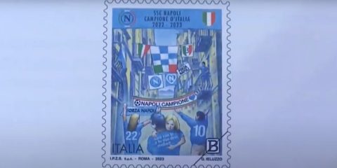 Poste Italiane, il folder del Napoli campione d’Italia in vetta alla classifica della filatelia