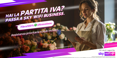 Sky Wifi Business, al via l’offerta per il mondo del lavoro e delle partite Iva