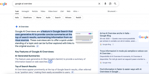 ‘AI Overviews’ di Google sta mettendo in crisi il traffico web dei siti di notizie