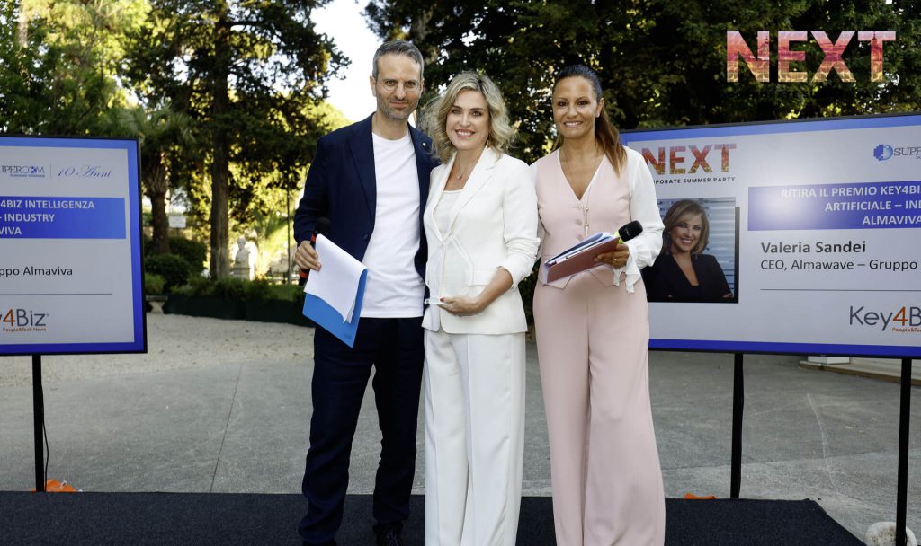Premio Key4Biz INTELLIGENZA ARTIFICIALE – Industry ALMAVIVA. Ritira il premio: Valeria Sandei, CEO, Almawave – Gruppo Almaviva